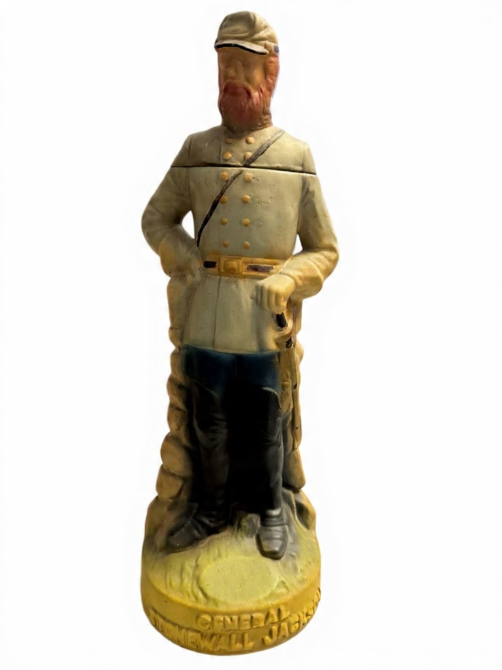Vintage stonewall Jackson Soldier whiskey decanter